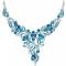 Комплект "Флавия": ожерелье и серьги от Arrina. Кристаллы и стразы голубого цвета, бижутерный сплав серебряного тона. Гонконг. вид 3