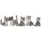 Статуэтки миниатюрные "Котята", 5 шт. Фарфор, роспись, ручная работа. Высота 1,5 см. Таиланд. вид 2