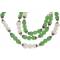 Бусы "Хлоя". Натуральный хризопраз и жемчуг. Гонконг. вид 3
