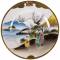 Комплект тарелок для салата "Прогулка по берегу", 2 шт. Фарфор, ручная роспись. Япония, первая половина 20 века. вид 2