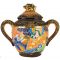 Сервиз чайный "Самуай и гейша" на 4 персоны, 16 предметов. Фарфор, рельефная роспись. Satsuma, Япония, середина 20 века. вид 3