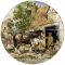 Джон Чапман "Кузница", декоративная тарелка в деревянной раме. Фарфор, деколь. Wedgwood, Великобритания, 1989 год. вид 2