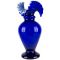 Антикварная ваза викторианской эпохи. Сине-белое стекло. Высота 37,5 см. Великобритания, конец ХIХ века. вид 2