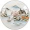 Чайная пара "Пейзаж с лодкой". Фарфор, роспись, литофания. Kutani. Япония. вид 1