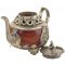 Декоративный тибетский чайник, оникс, металл, вторая половина 20 века. Китай. вид 1