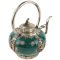 Декоративный тибетский чайник, фарфор, зеленый, вторая половина 20 века. Китай. вид 2