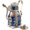 Декоративный тибетский чайник, фарфор, синий, вторая половина 20 века. Китай. вид 1
