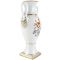 Высокая ваза фарфоровая для цветов, с двумя ручками "Роскошный букет". Чехословакия. вид 1
