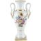 Высокая ваза фарфоровая для цветов, с двумя ручками "Роскошный букет". Чехословакия. вид 2