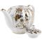 Чайник заварочный "Золотая осень". Фарфор, винтаж, ЛФЗ, СССР, вторая половина 20 века. вид 2