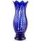 Ваза для цветов, цветное синее стекло, высота 29 см, винтаж, СССР, 1960-е гг (с нюансами). вид 2