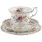 Редкое чайное трио "Роза Юбилей", Фарфор Royal Albert, Великобритания, винтаж, 1950-е гг.. вид 2