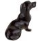 Статуэтка фарфоровая миниатюрная "Такса", винтаж, высота 4 см, ЛФЗ, СССР, 1970-1991 гг.(реставрация). вид 4