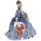 Статуэтка "Элиза", дама со шляпкой в голубом платье. Высота 16 см. Фарфор Royal Doulton, Великобритания, винтаж 1970 гг.. вид 2