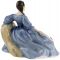 Статуэтка "Элиза", дама со шляпкой в голубом платье. Высота 16 см. Фарфор Royal Doulton, Великобритания, винтаж 1970 гг.. вид 3