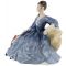 Статуэтка "Элиза", дама со шляпкой в голубом платье. Высота 16 см. Фарфор Royal Doulton, Великобритания, винтаж 1970 гг.. вид 4